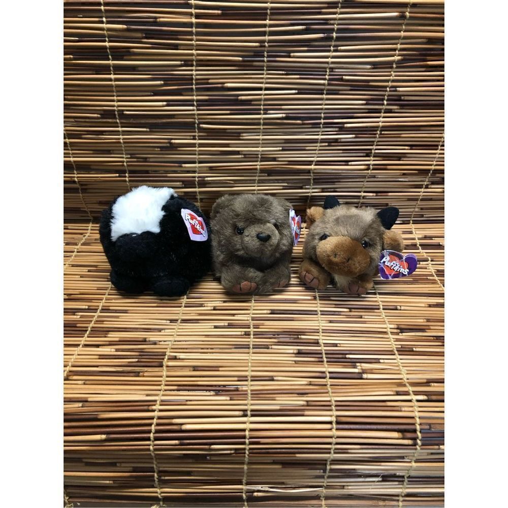 Puffkins Lot of 3 Woodland Animals